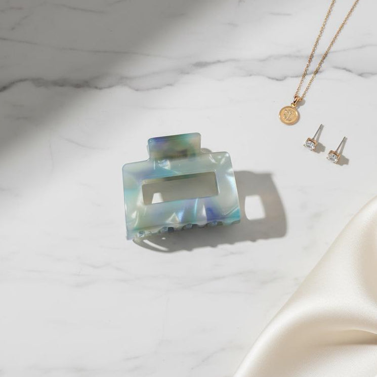 Violet Mini square Hair Clip in Aurora