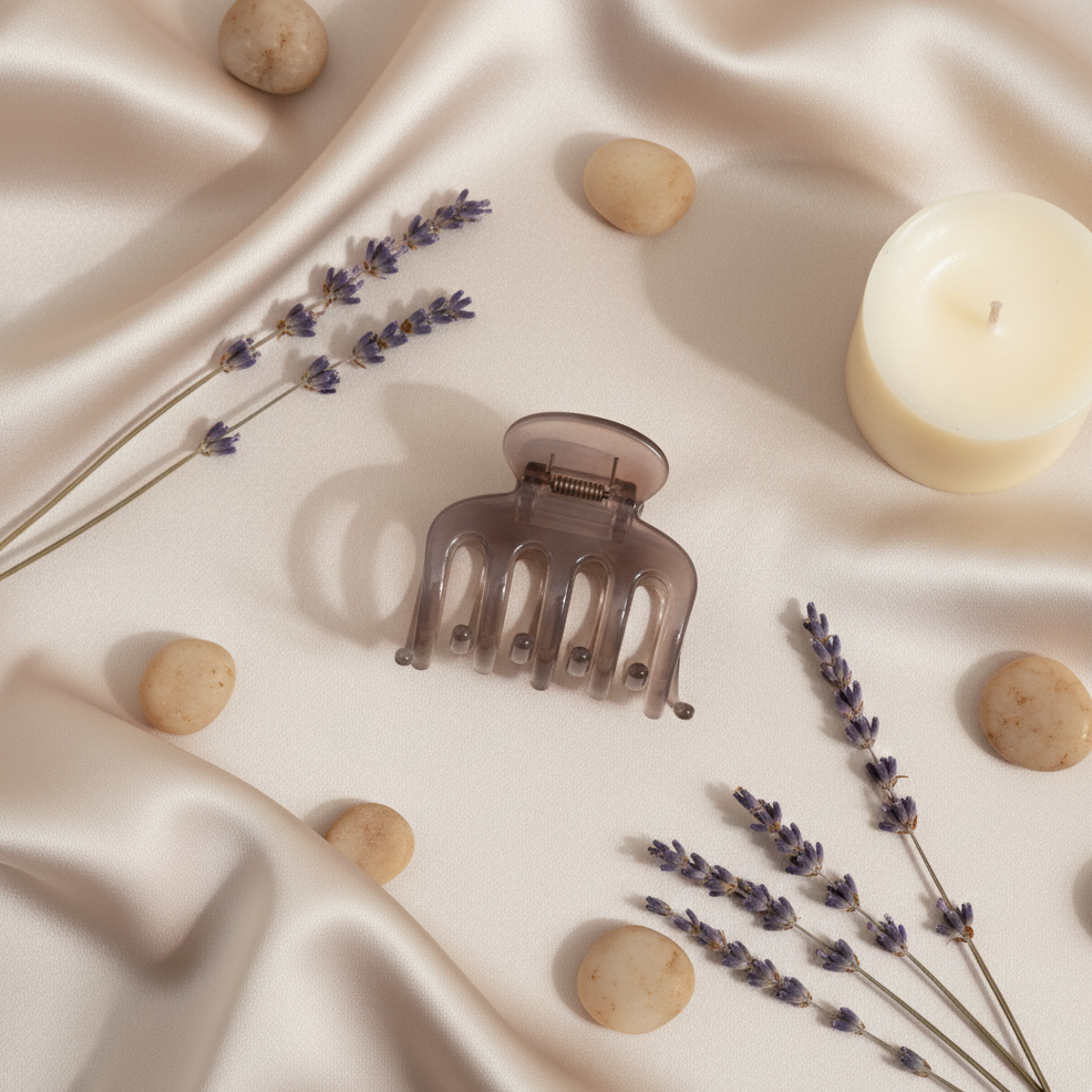 Violeta Tiny Claw Hair Clip in Blush Aura
