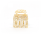 Mini Claw Clip In Beige Marble