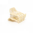 Mini Claw Clip In Beige Marble