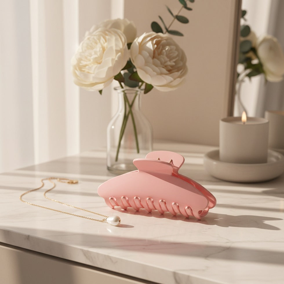Pink Belle Hair Clip in Macaron Starwberry