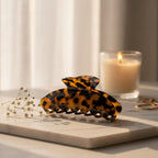 Brown Belle Hair Clip Leopard