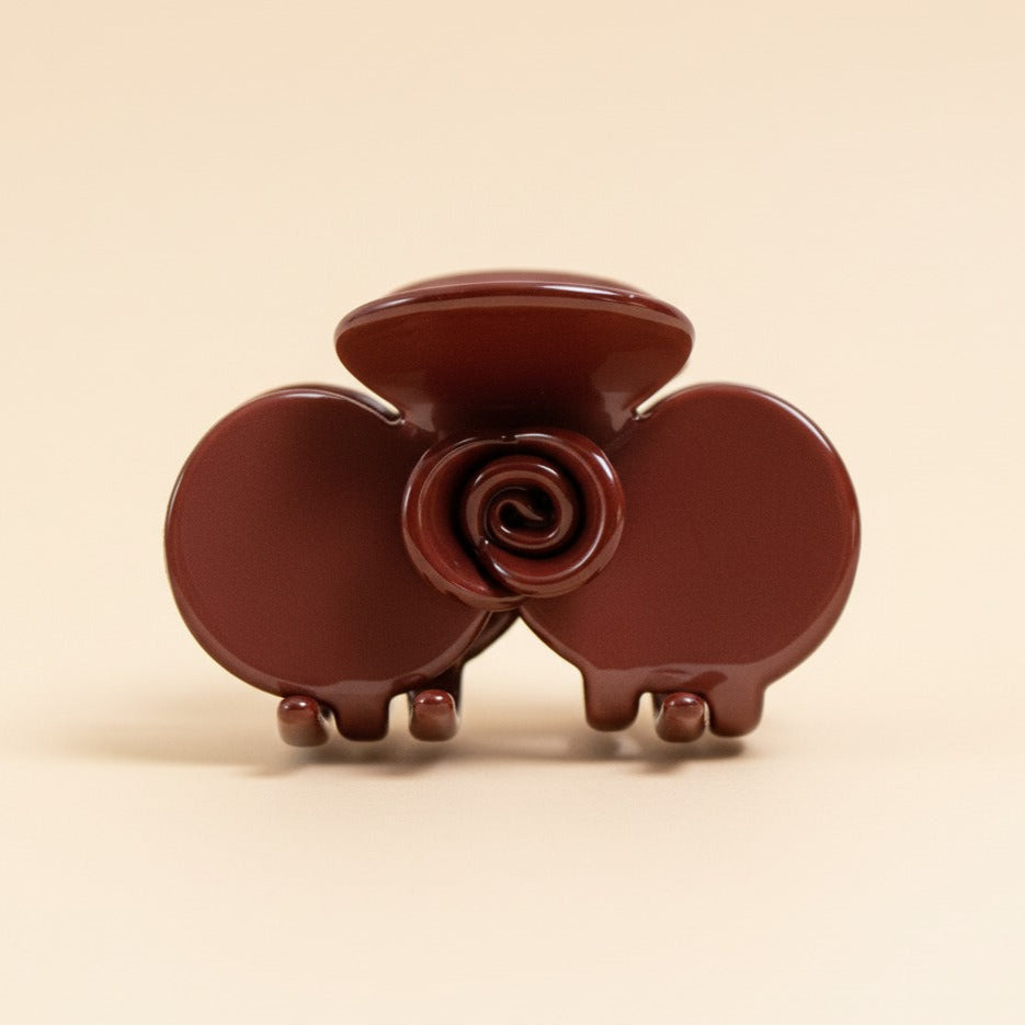 Red Vintage Claw Hair Clip in Garnet