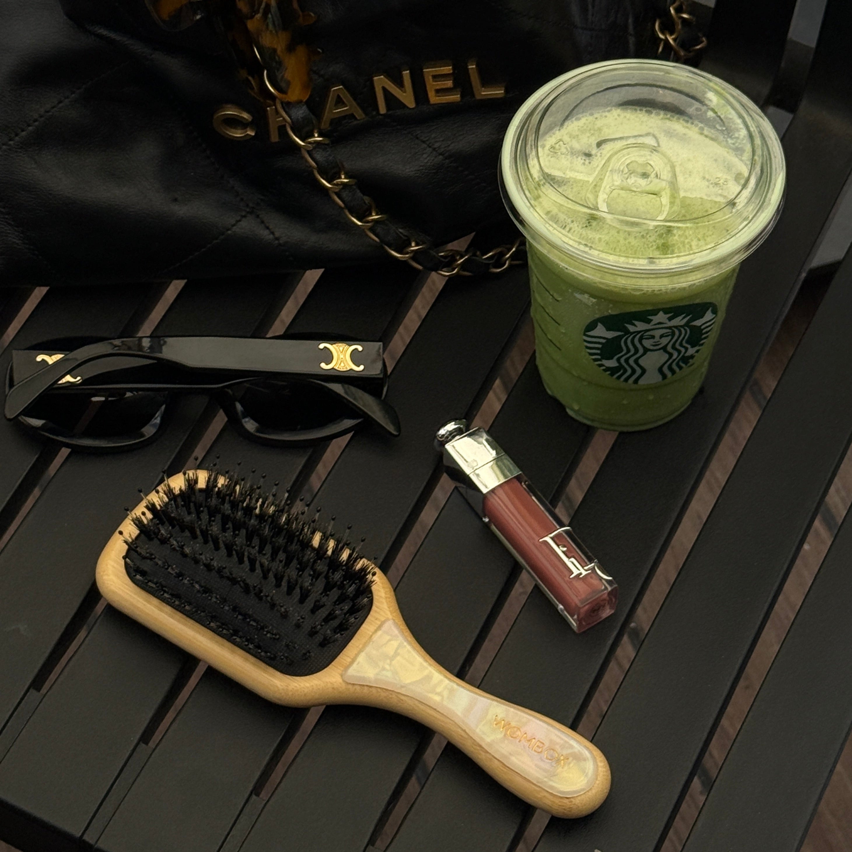 Bamboo Paddle brush in Morning Dew