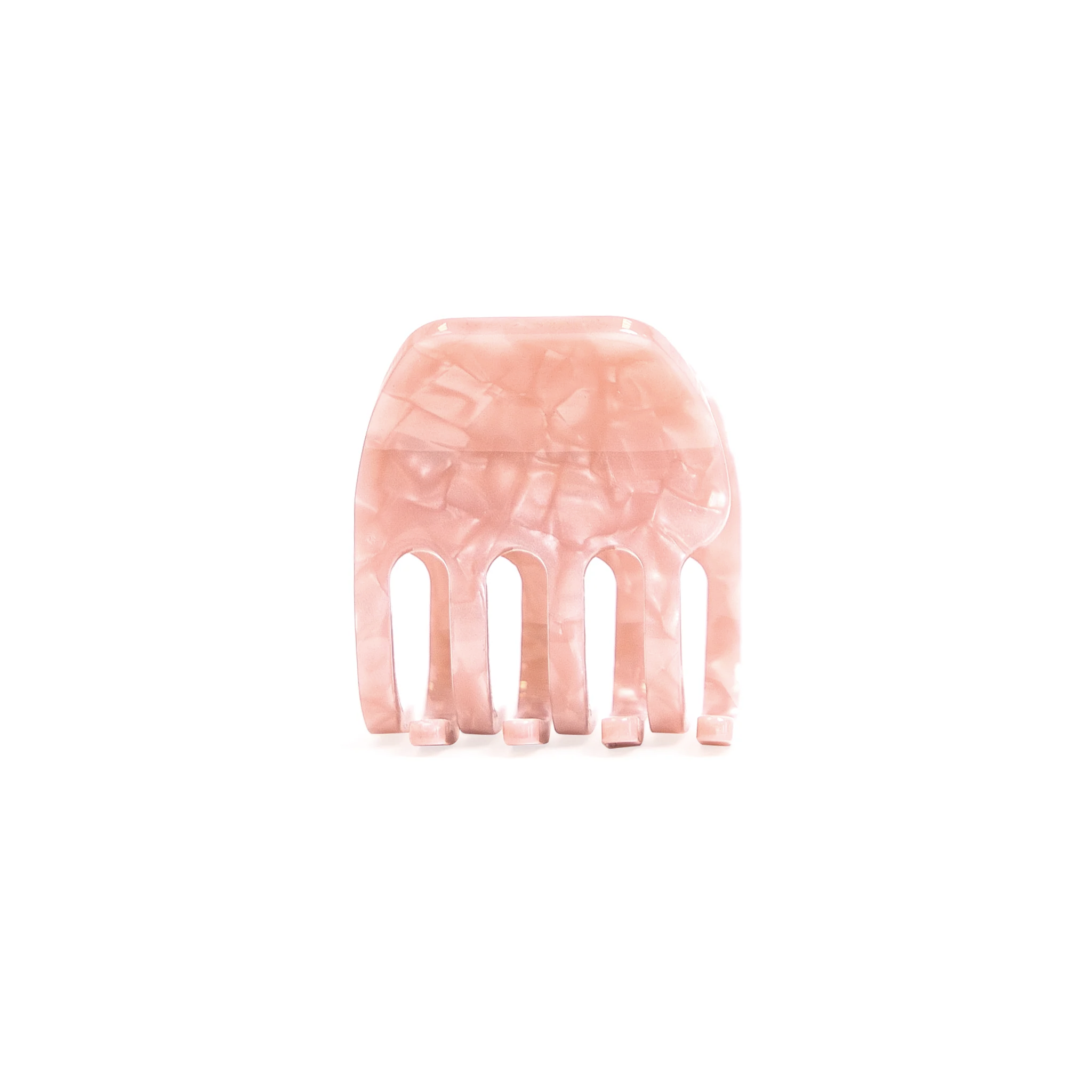 Mini Claw Clip in Rosy Glow