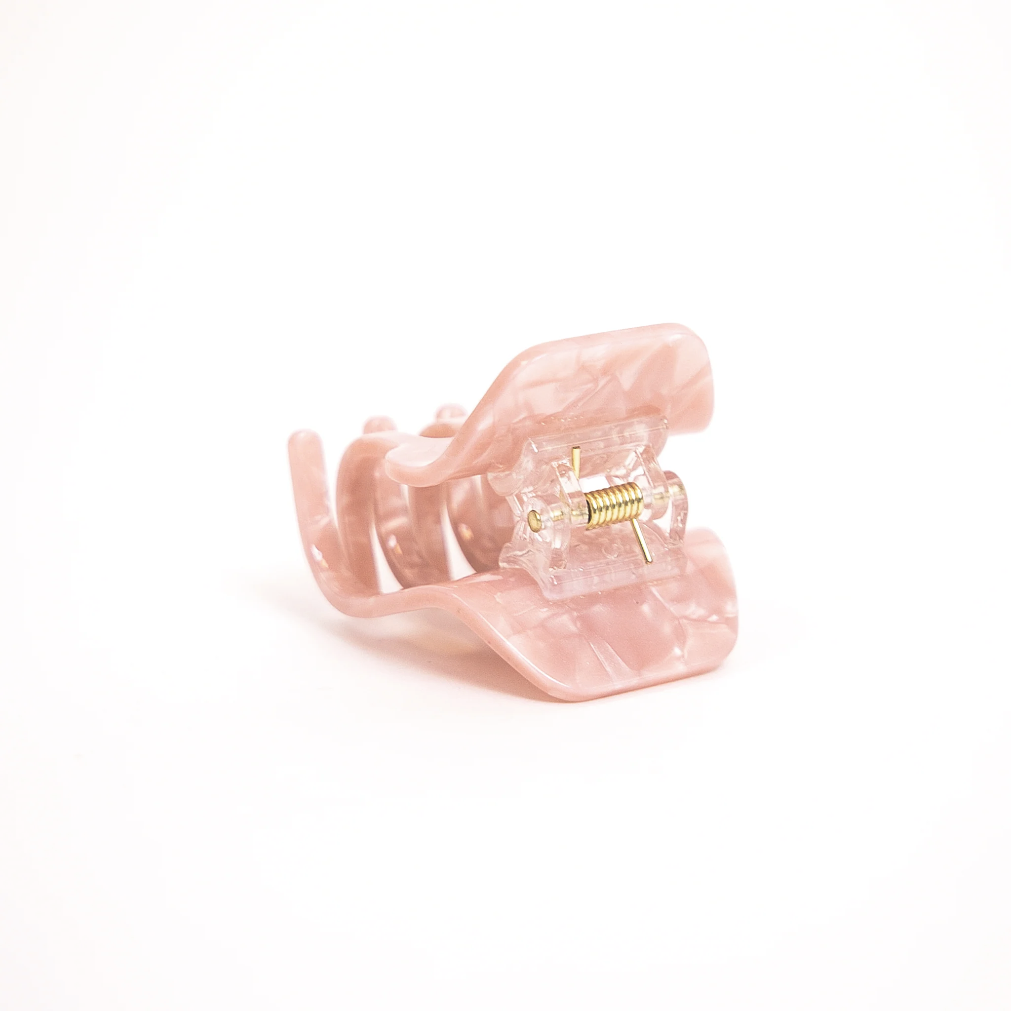 Mini Claw Clip in Rosy Glow