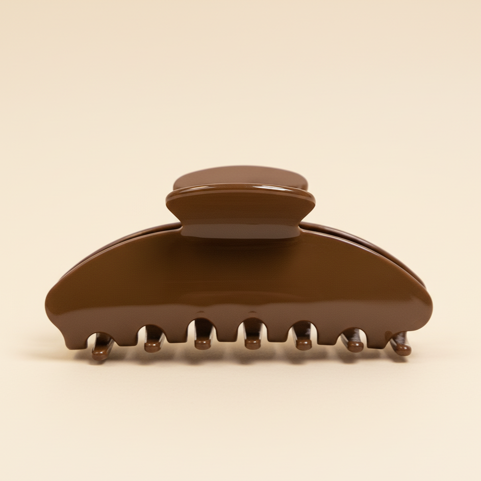 Brown Belle Hair Clip in Dark chocolate