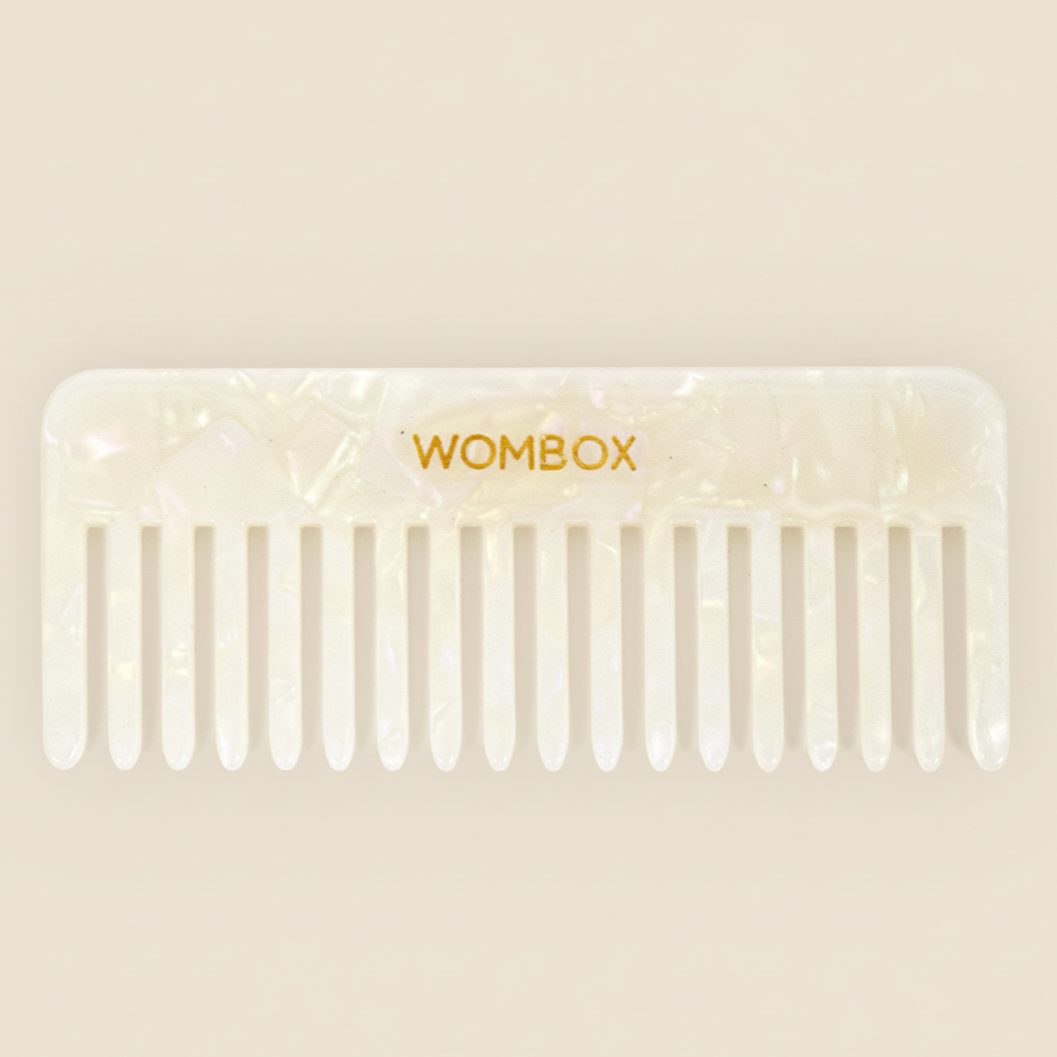 White Rectangle comb in Morning Dew