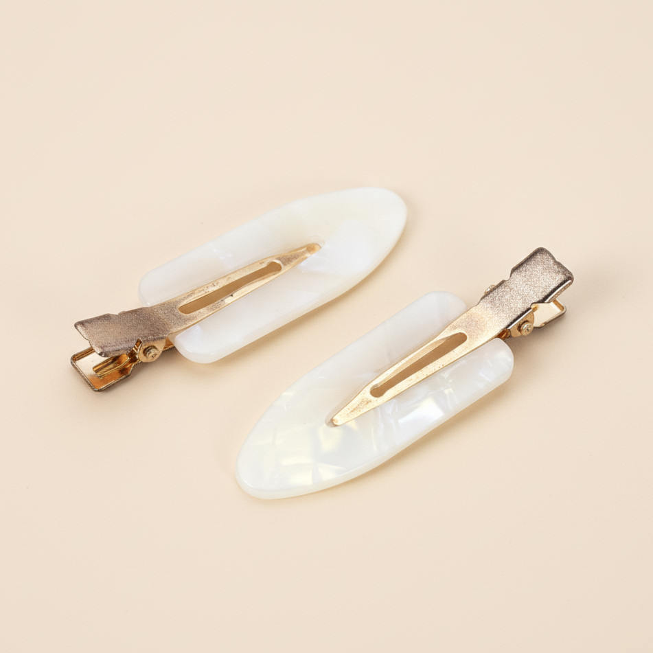 White Popstar clips in Morning Dew