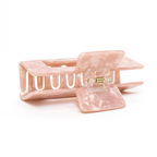 Square Hair Clip in Rosy Glow