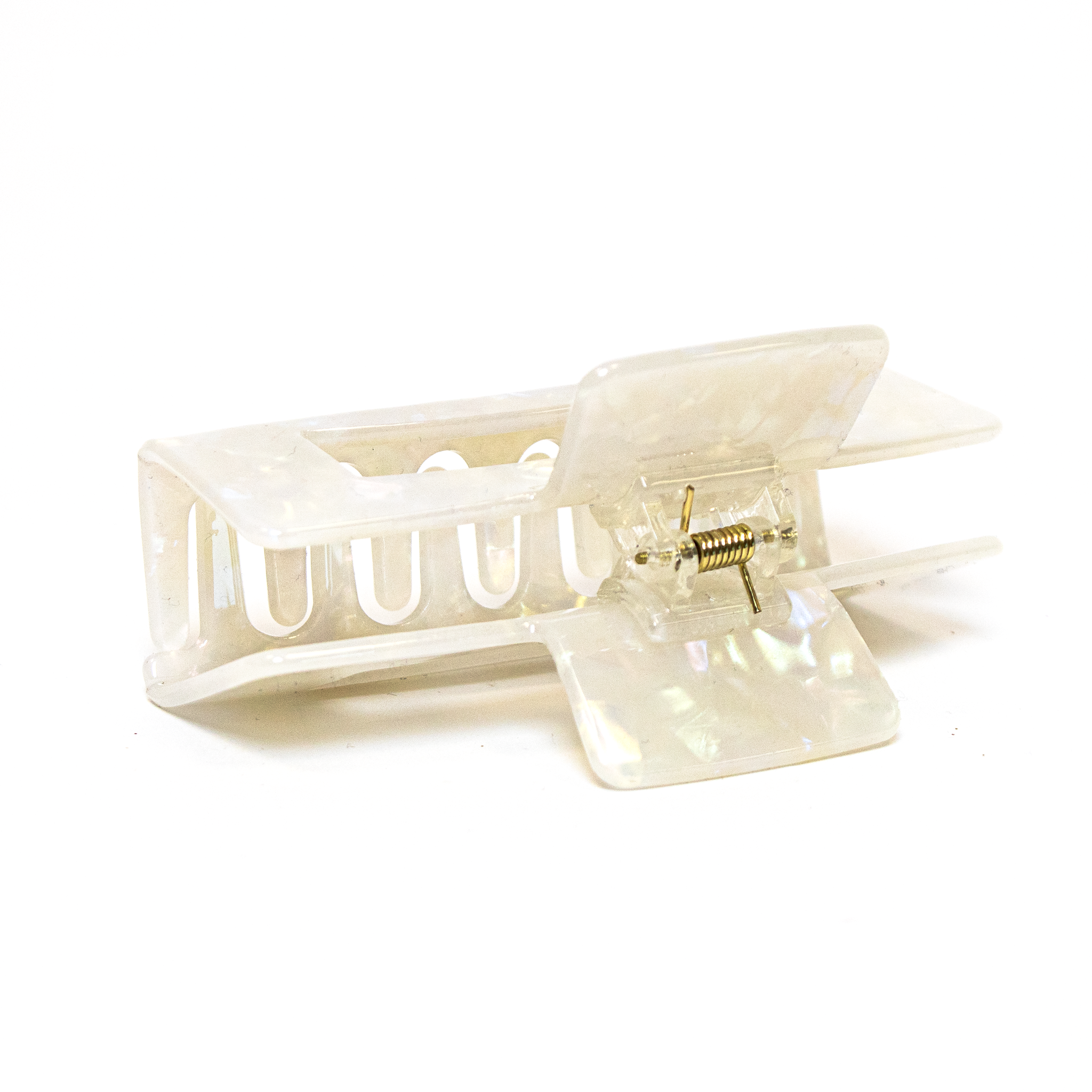 Square Hair Clip in Morning Dew