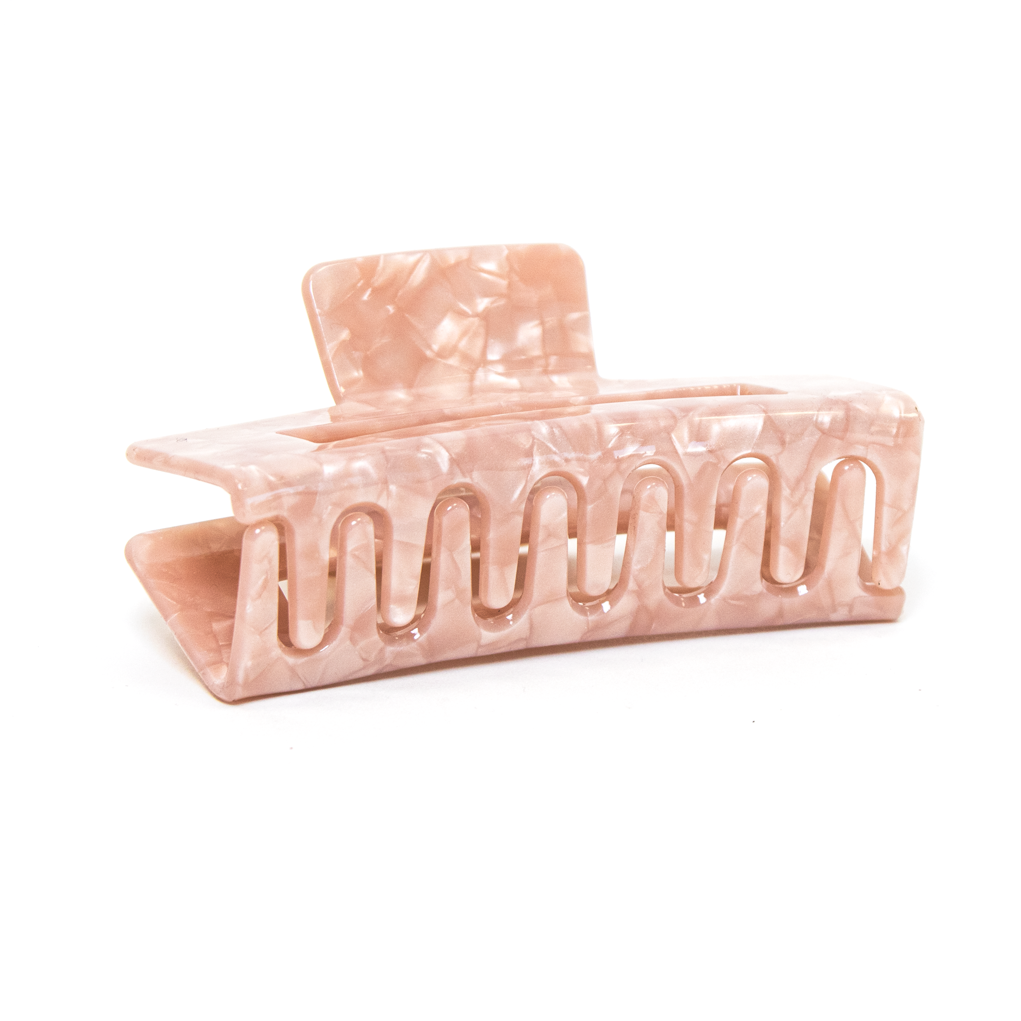 Square Hair Clip in Rosy Glow