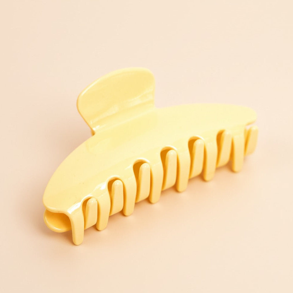 Yellow Belle Hair Clip in Butter Cream