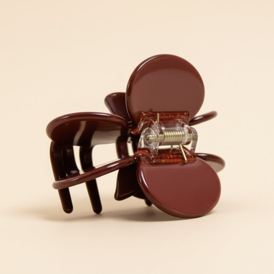 Red Vintage Claw Hair Clip in Garnet