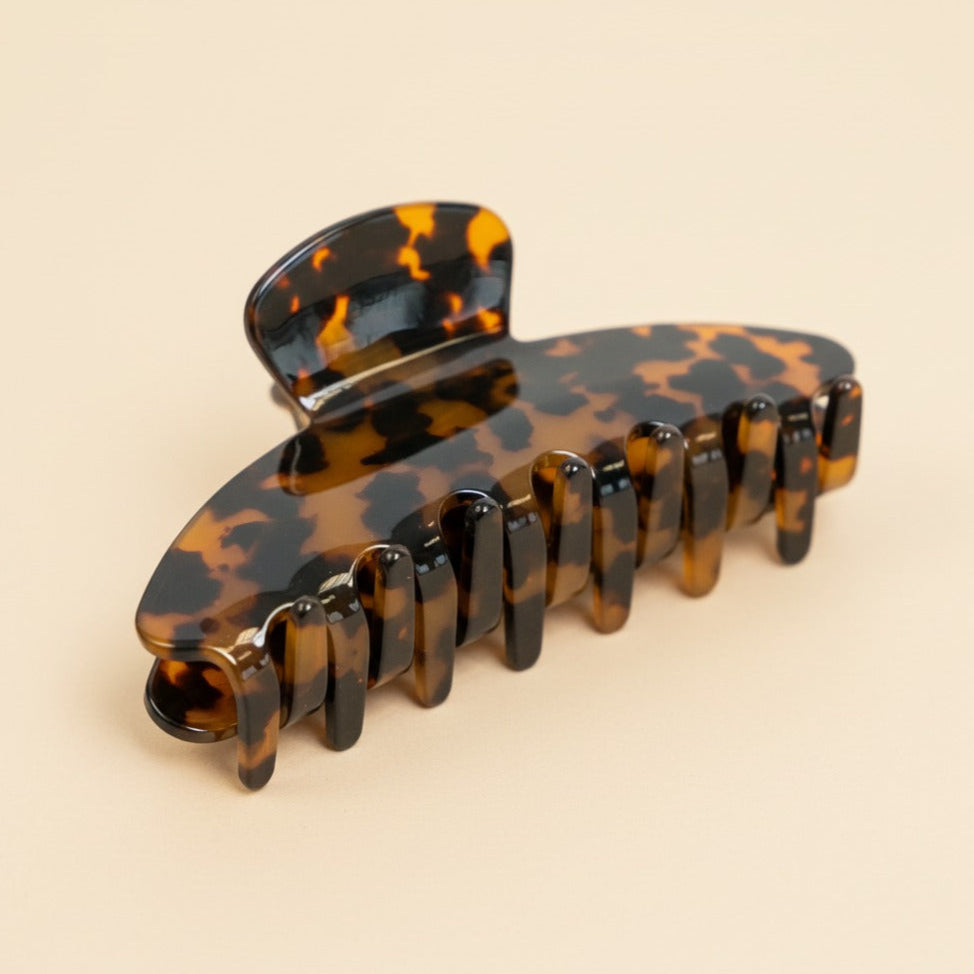 Brown Belle Hair Clip Leopard