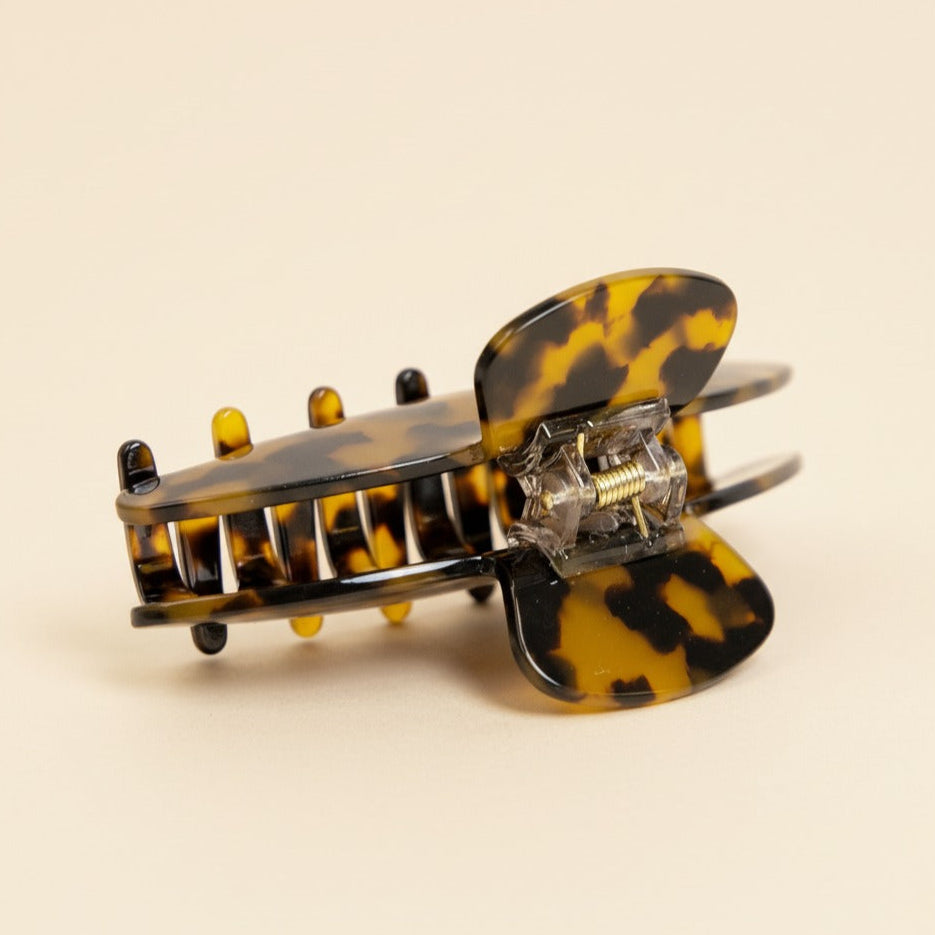 Brown Belle Hair Clip Leopard