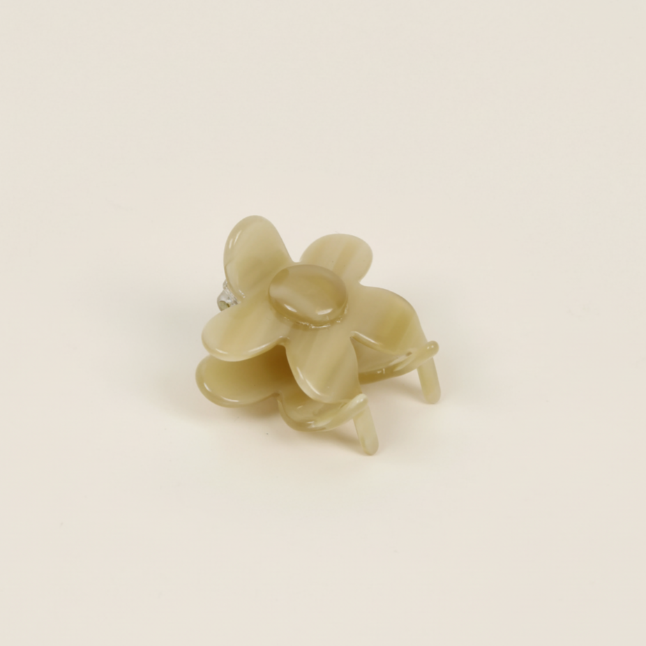 Beige mini fiore clip