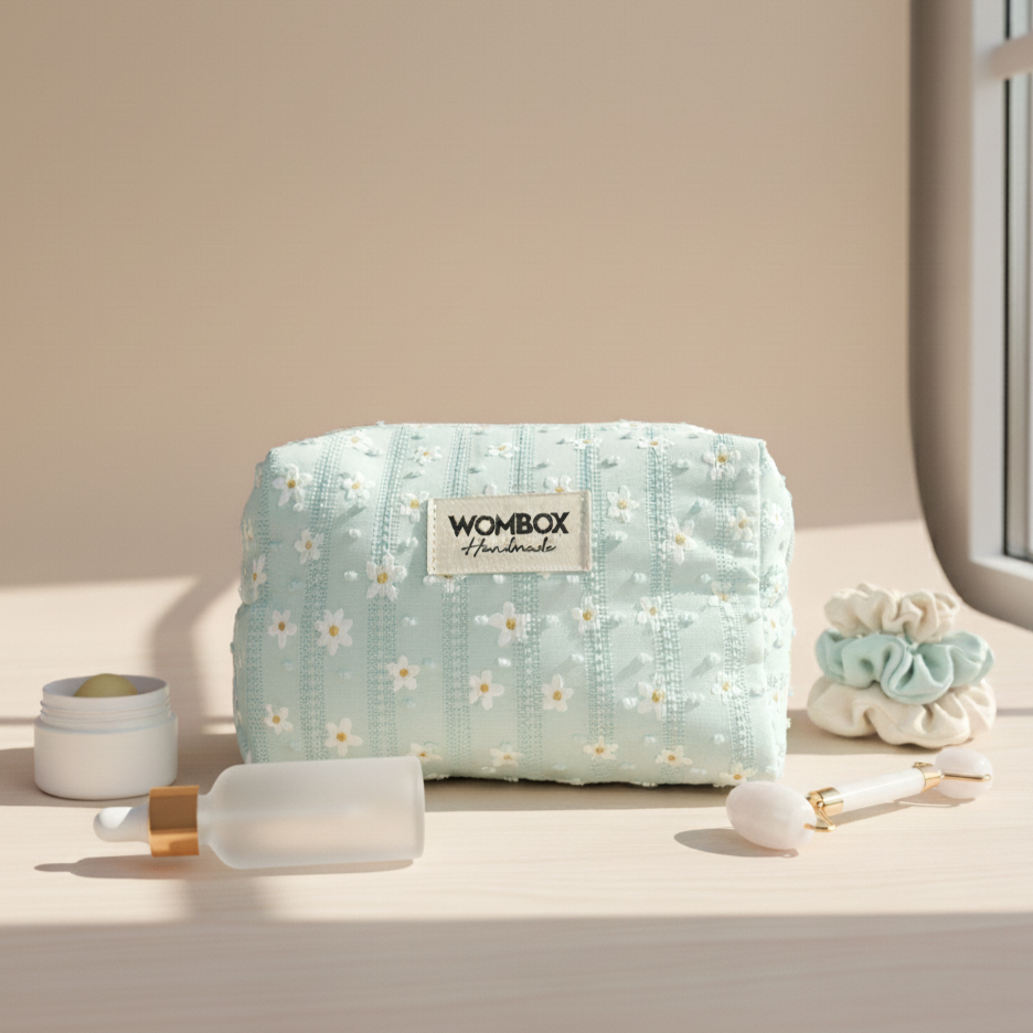 Blue Beauty Pouch Blue Garden