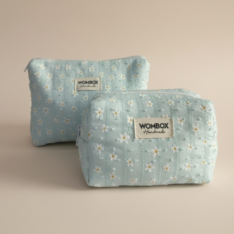 Blue Beauty Pouch Blue Garden
