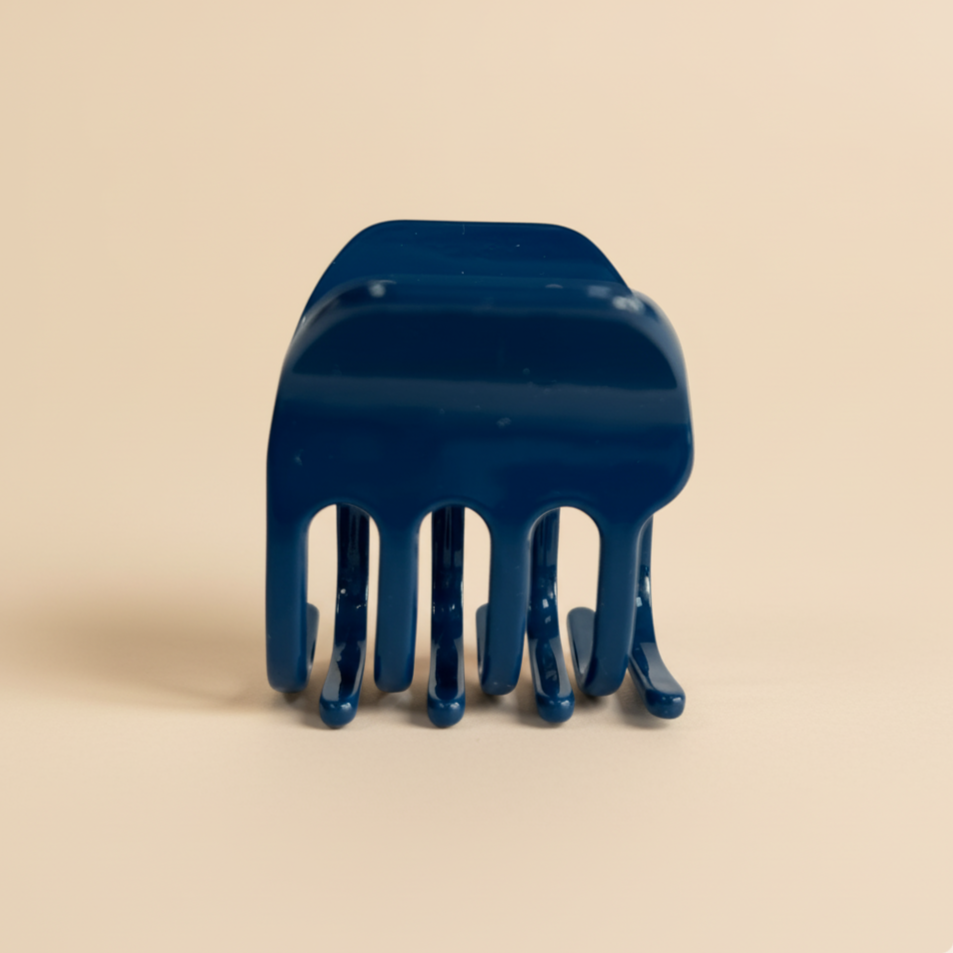 Blue dark Mini Claw Hair Clip in Deep Ocean