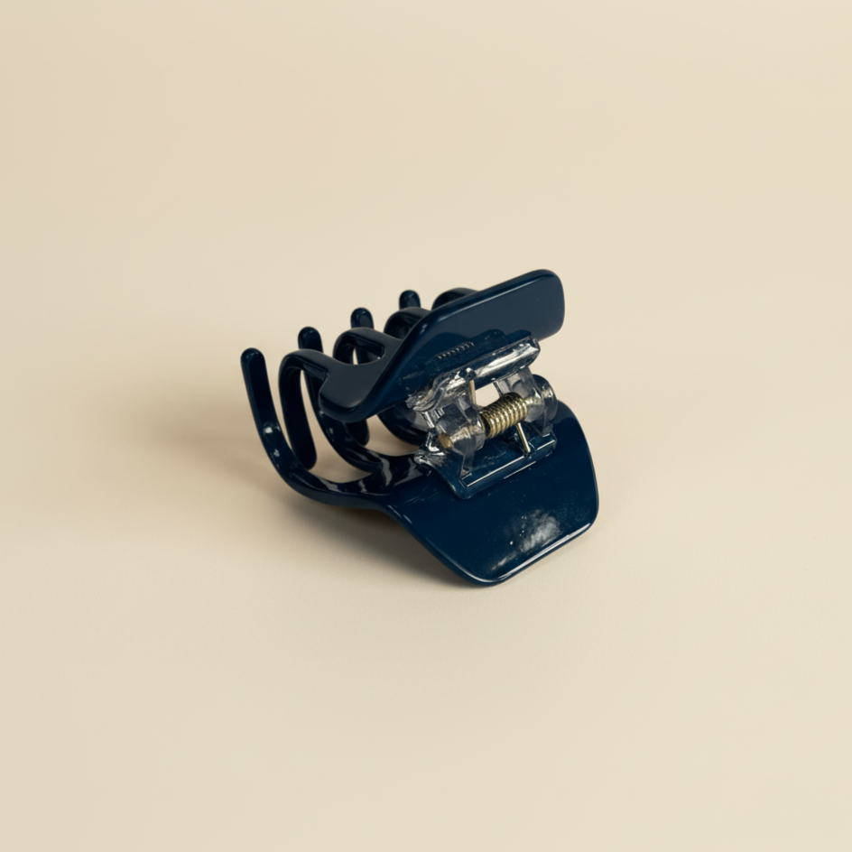 Blue dark Mini Claw Hair Clip in Deep Ocean