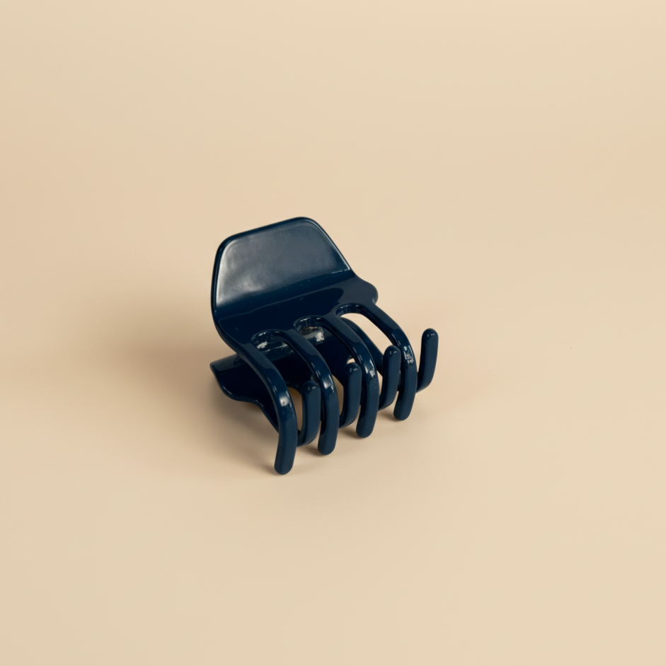 Blue dark Mini Claw Hair Clip in Deep Ocean