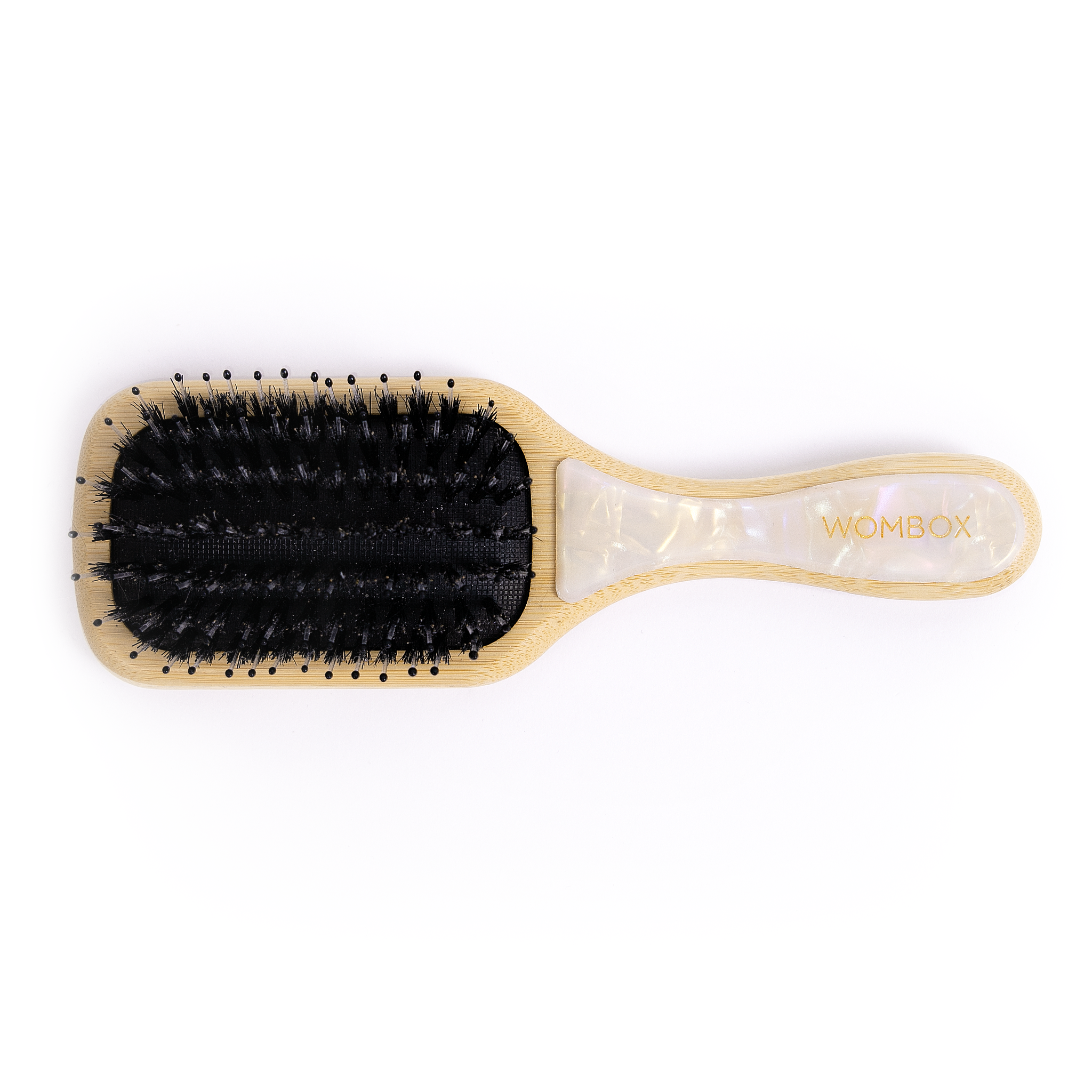 White Bamboo Paddle brush in Morning Dew