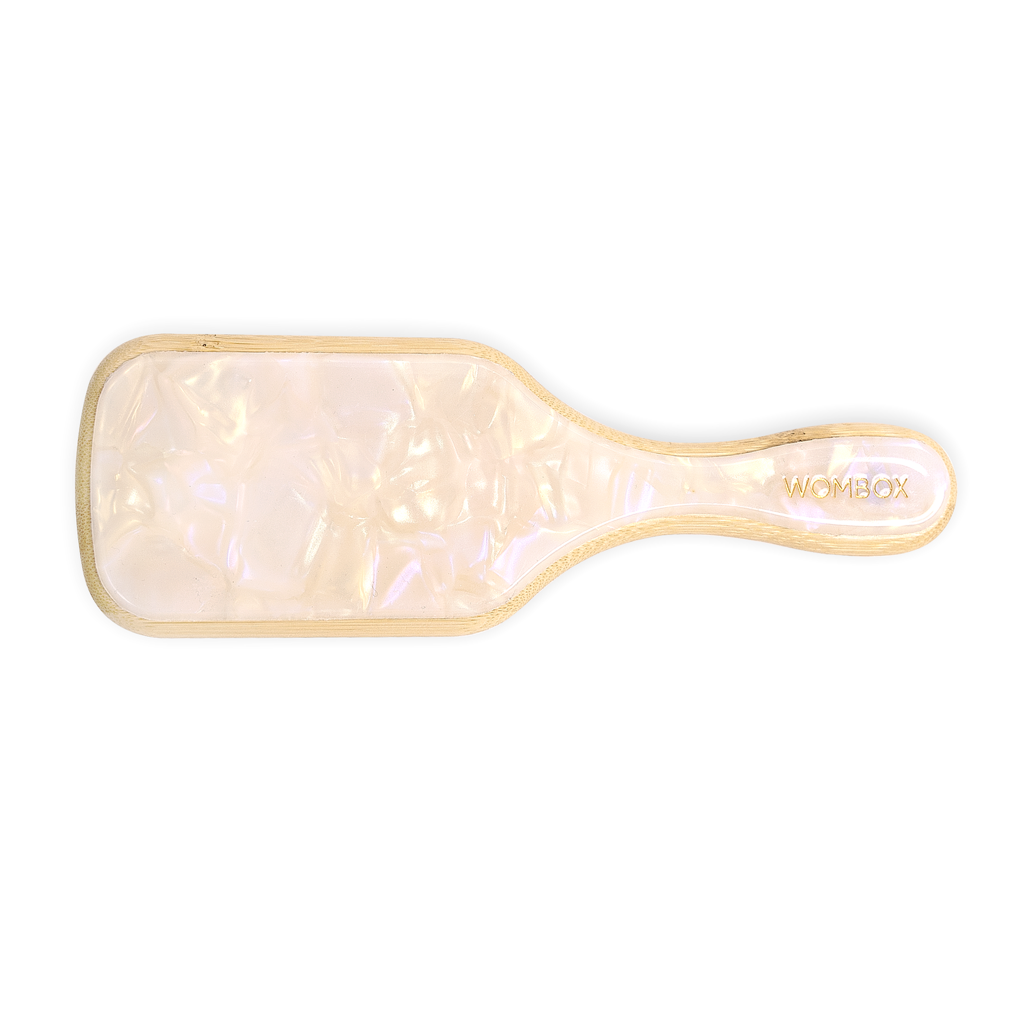 White Bamboo Paddle brush in Morning Dew