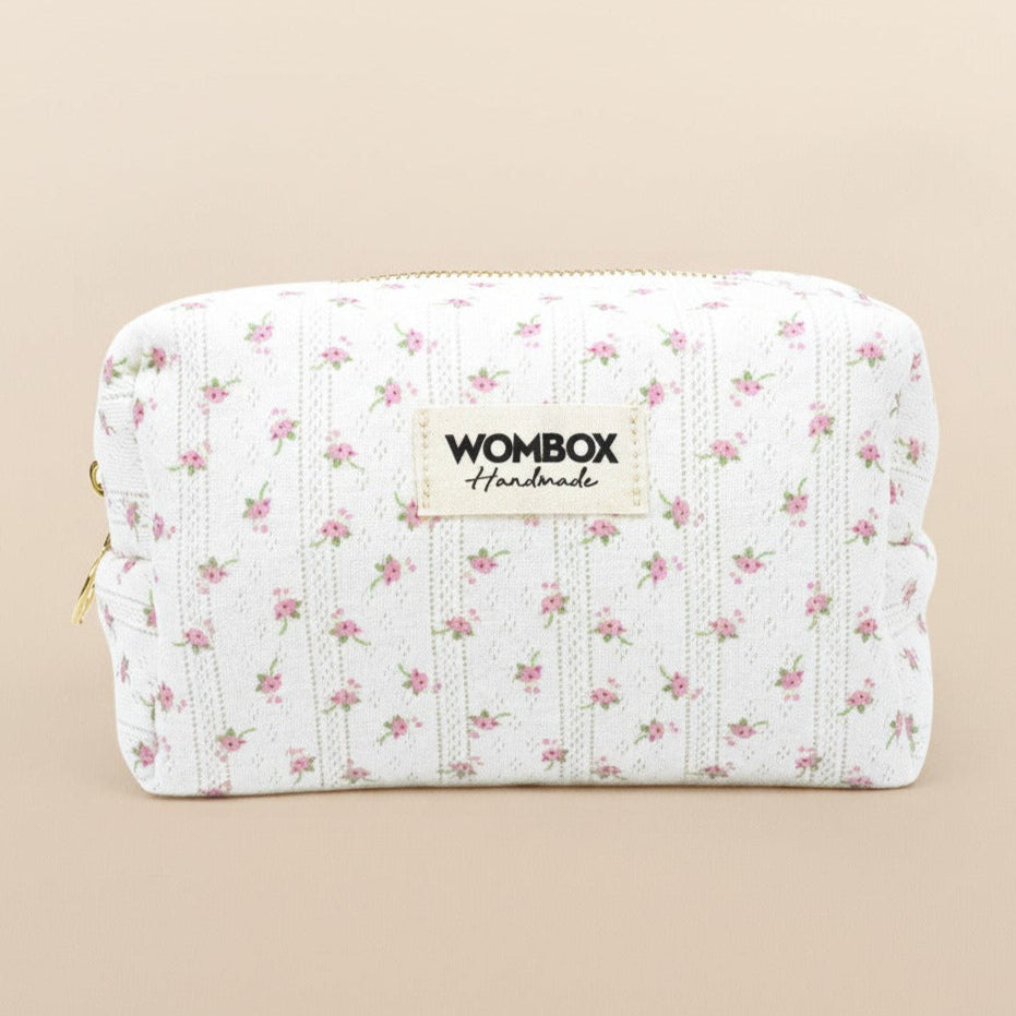 White Beauty Pouch Petite Floral