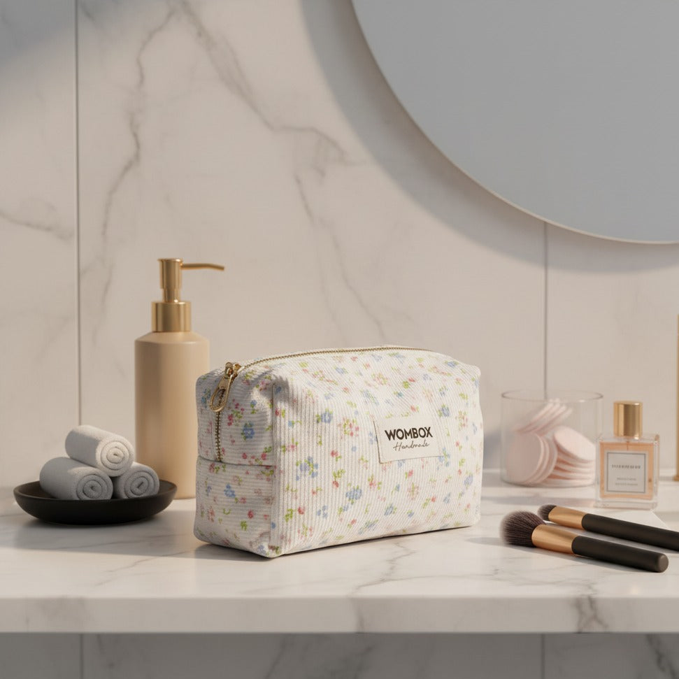 Beige Beauty Pouch Daisy Daze