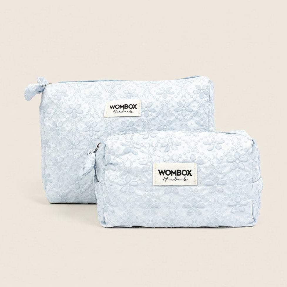 Blue Beauty Pouch in Azure Lace Dream