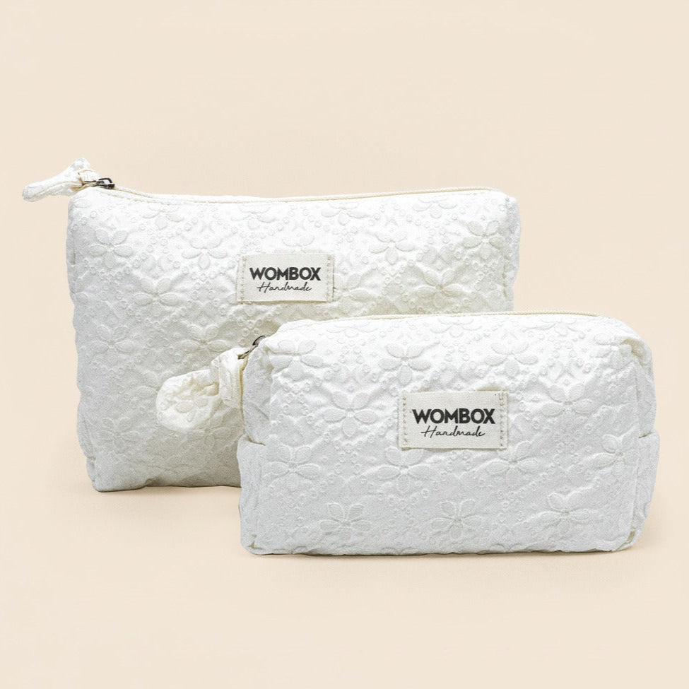 White Beauty Pouch in Lace Dream