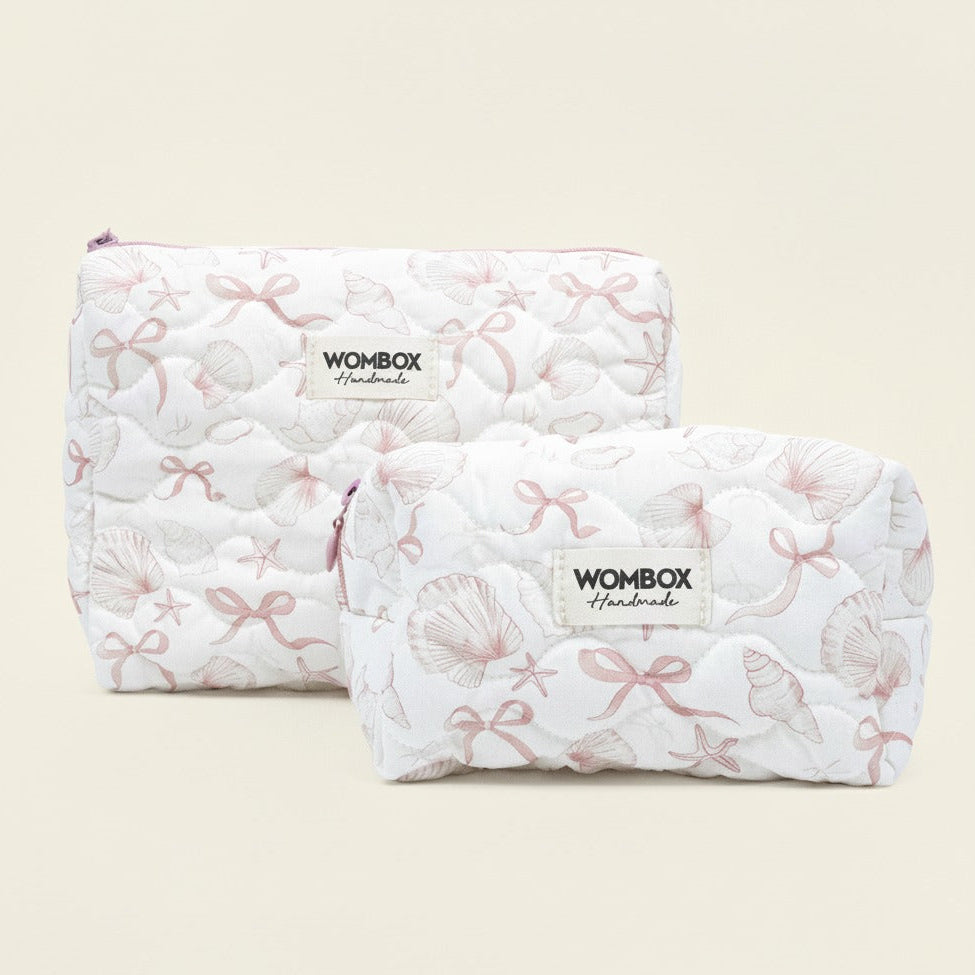 Pink white Beauty Pouch Shell Party