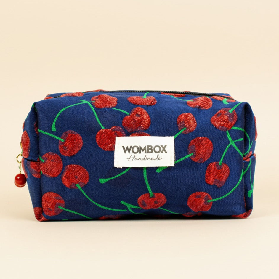 Blue red Beauty Pouch Rouge Cherry