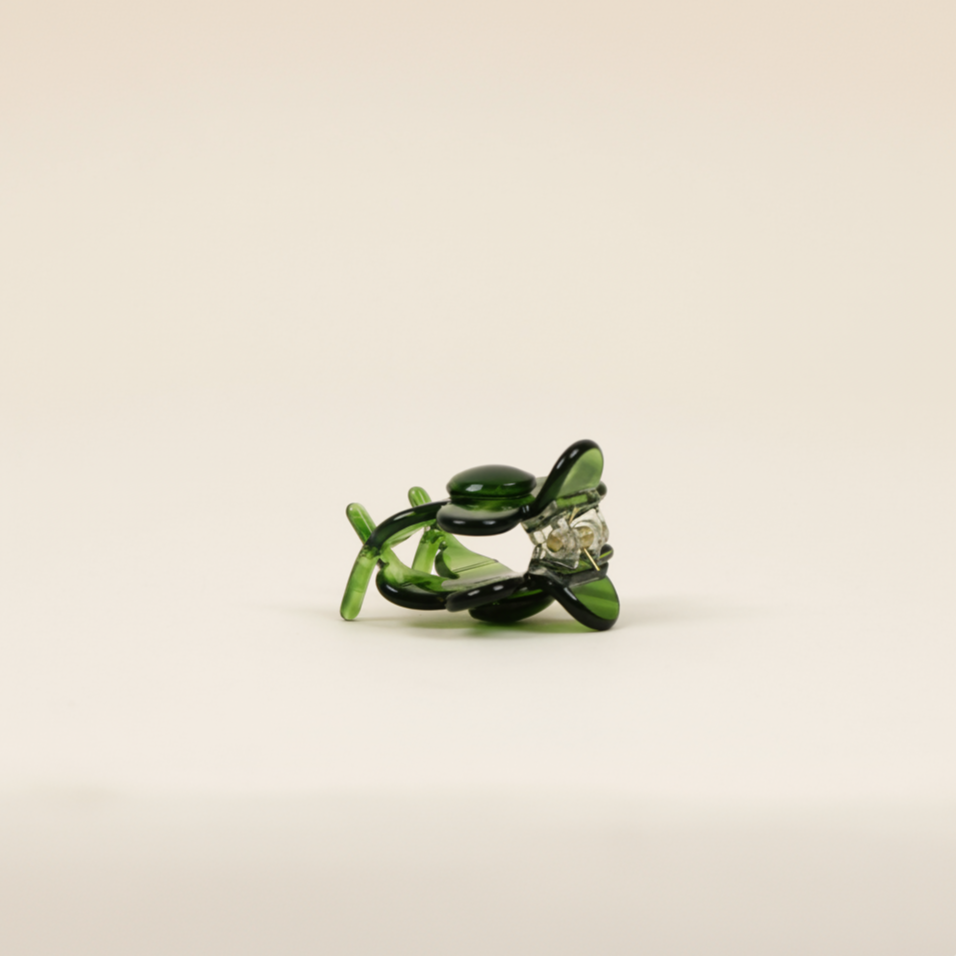 Green Mini Flower Clip