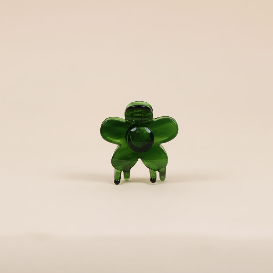Green Mini Flower Clip