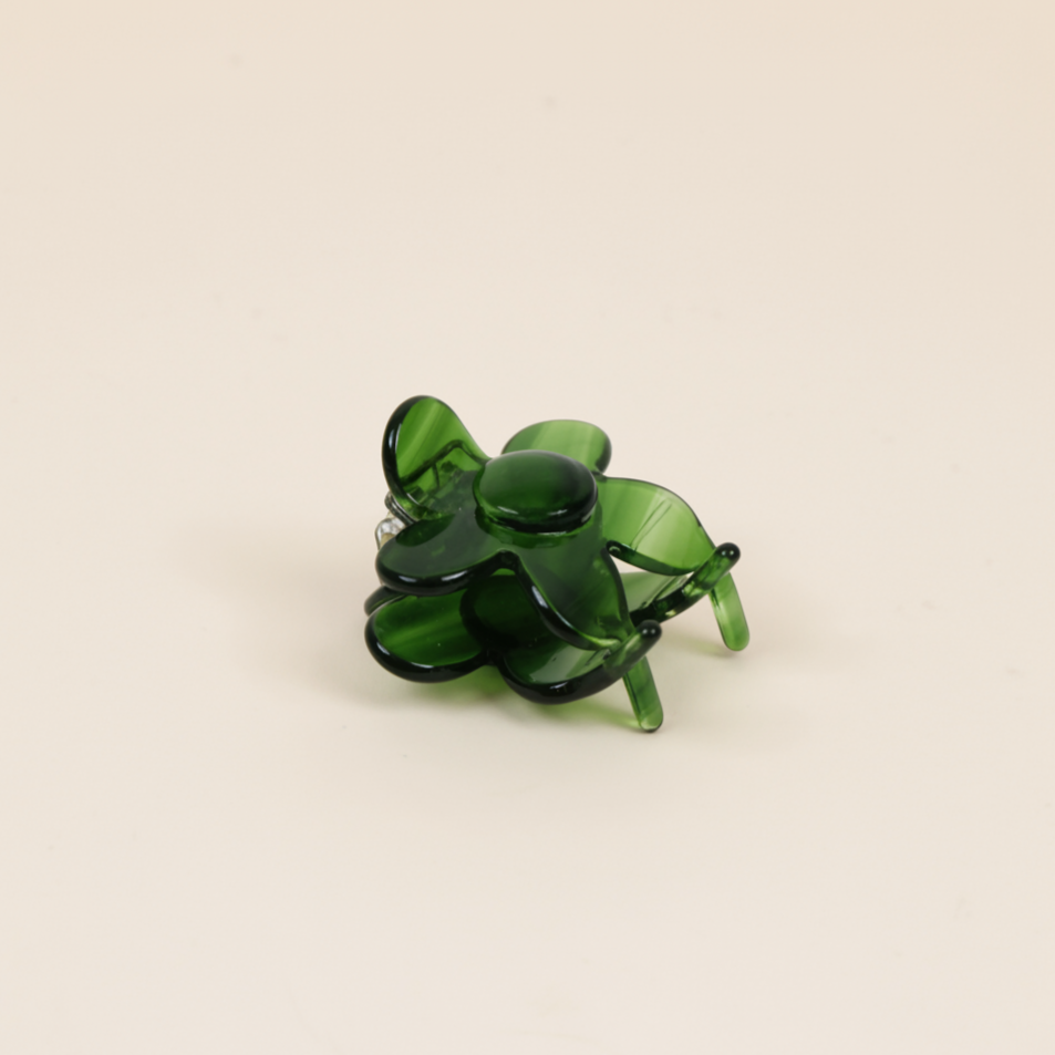 Green Mini Flower Clip