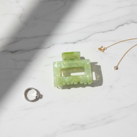 Green Mini square Hair Clip in Lime Sorbet