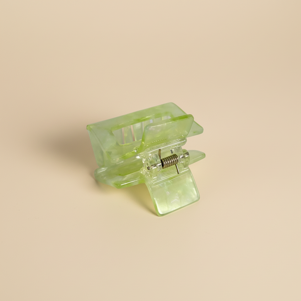 Green Mini square Hair Clip in Lime Sorbet
