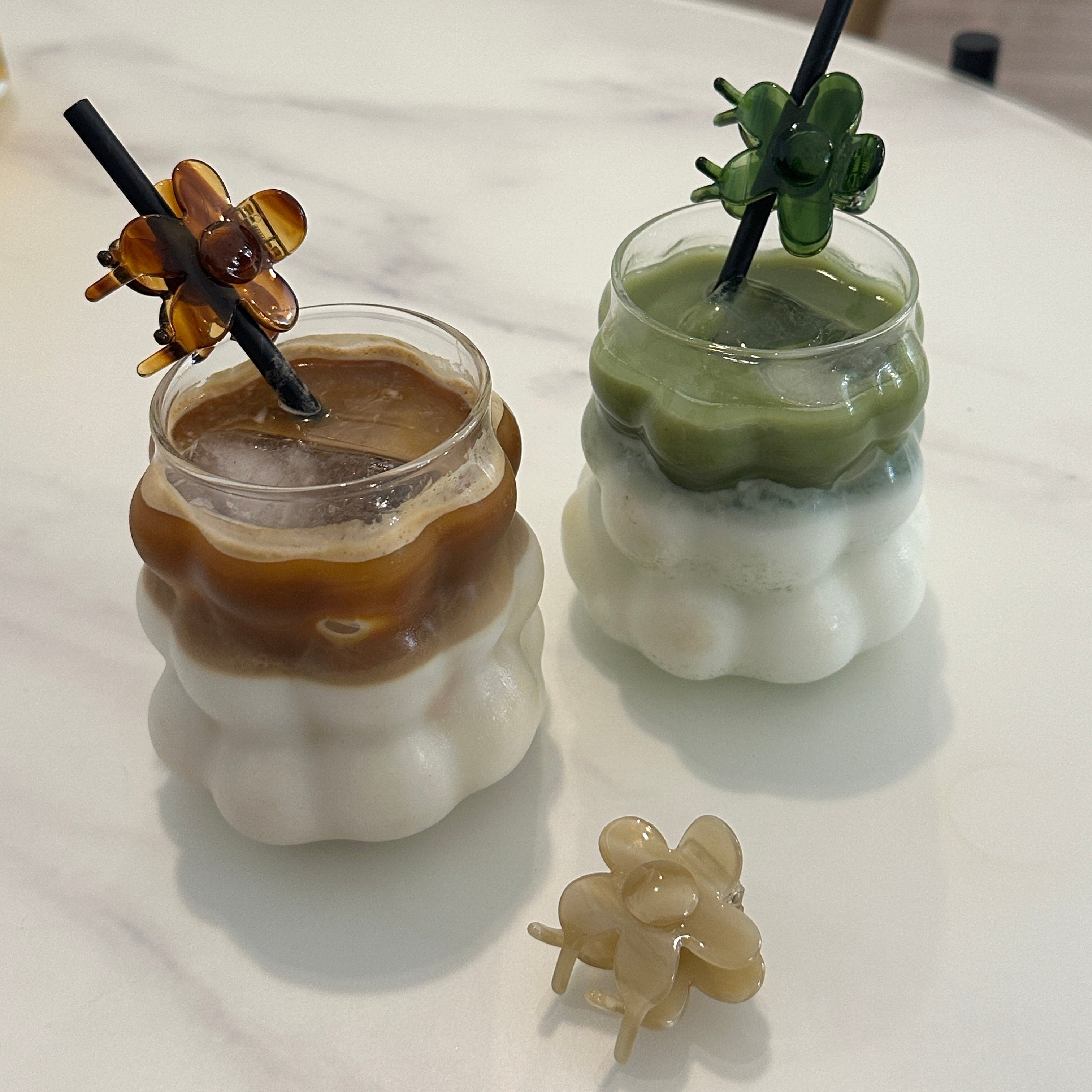 Mini Flower Claw Clip Set in Forest Blend