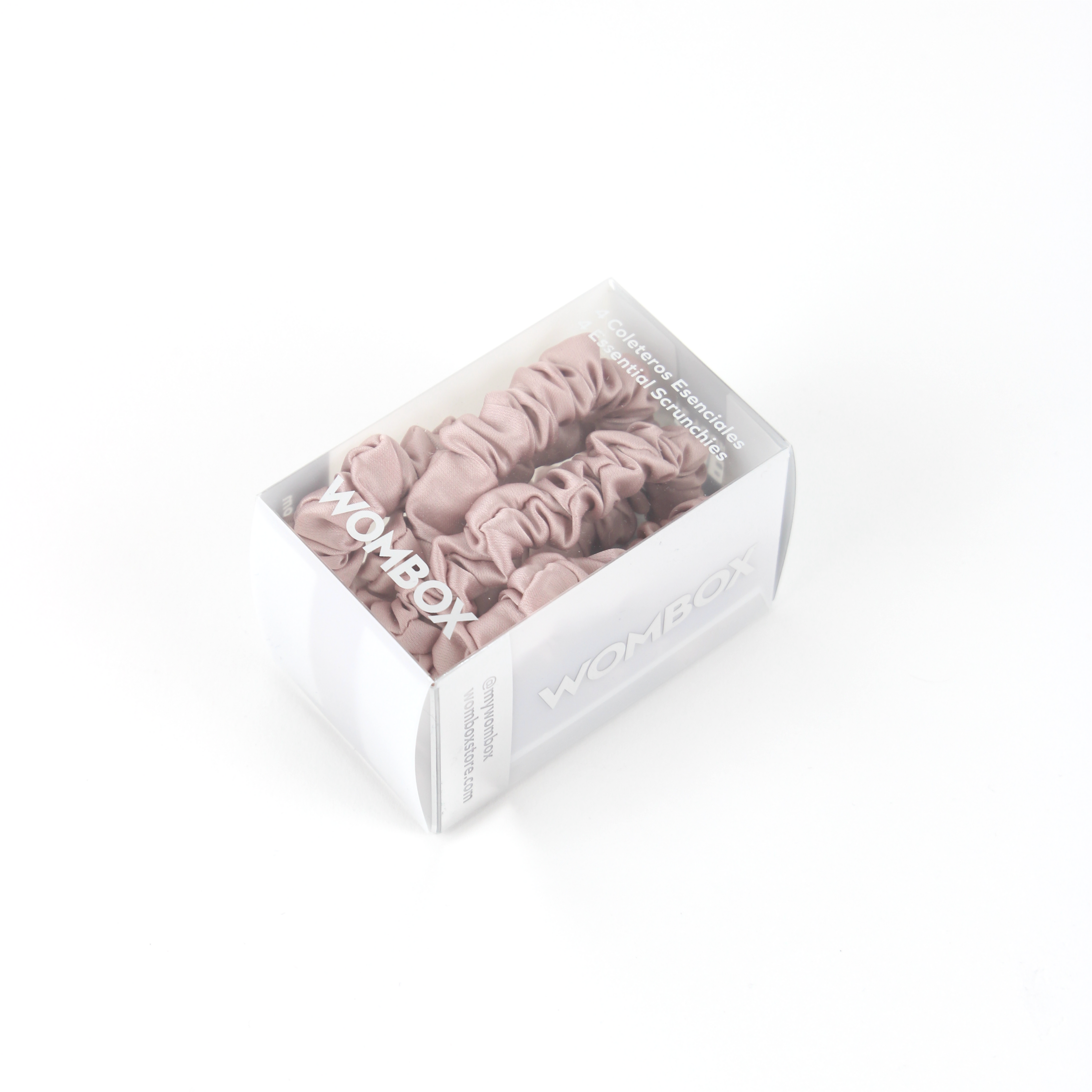 Skinny Silk Scrunchie in Macaron Strawberry