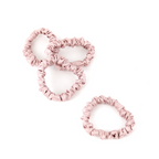 Skinny Silk Scrunchie in Macaron Strawberry