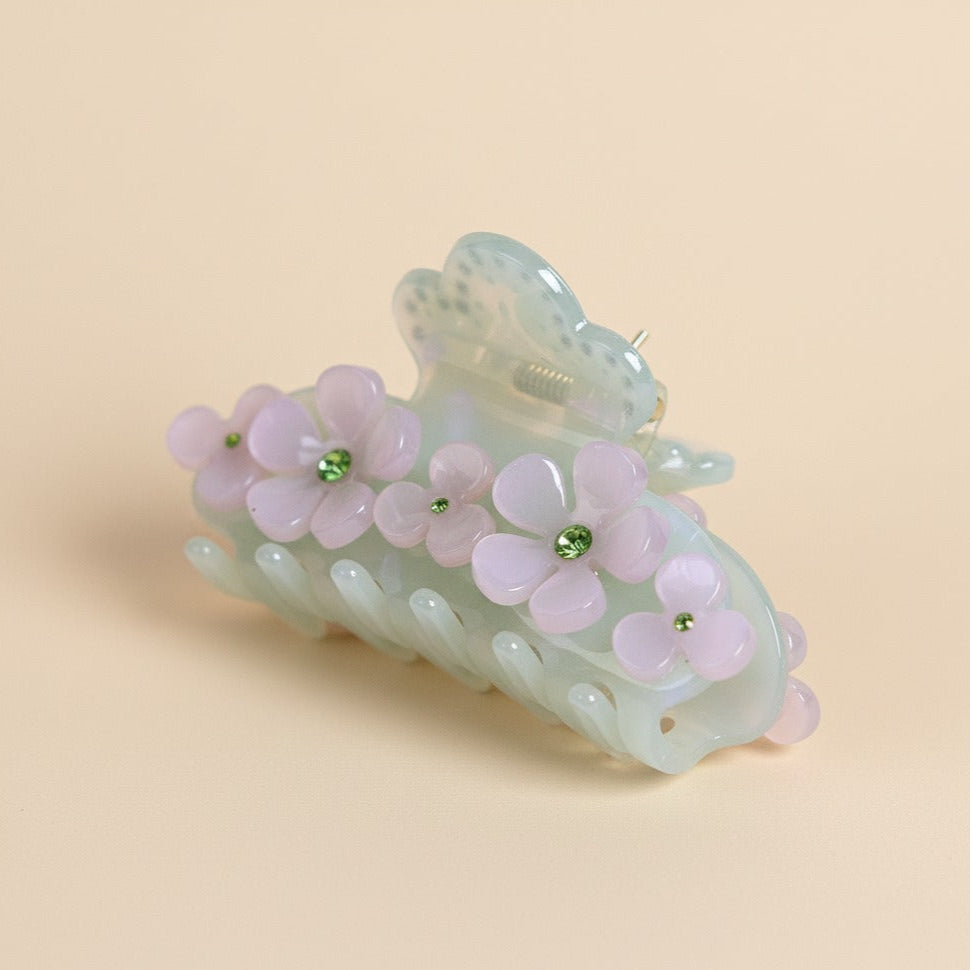 Green Belle Hair Clip in Summer Wind