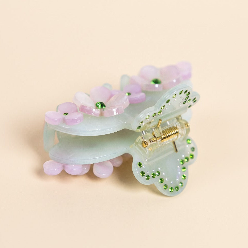 Green Belle Hair Clip in Summer Wind