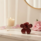 Flower Hair Clip Garnet