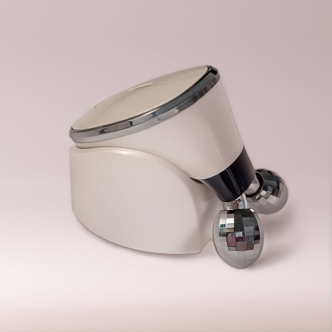 White 3D Roller Face Massager