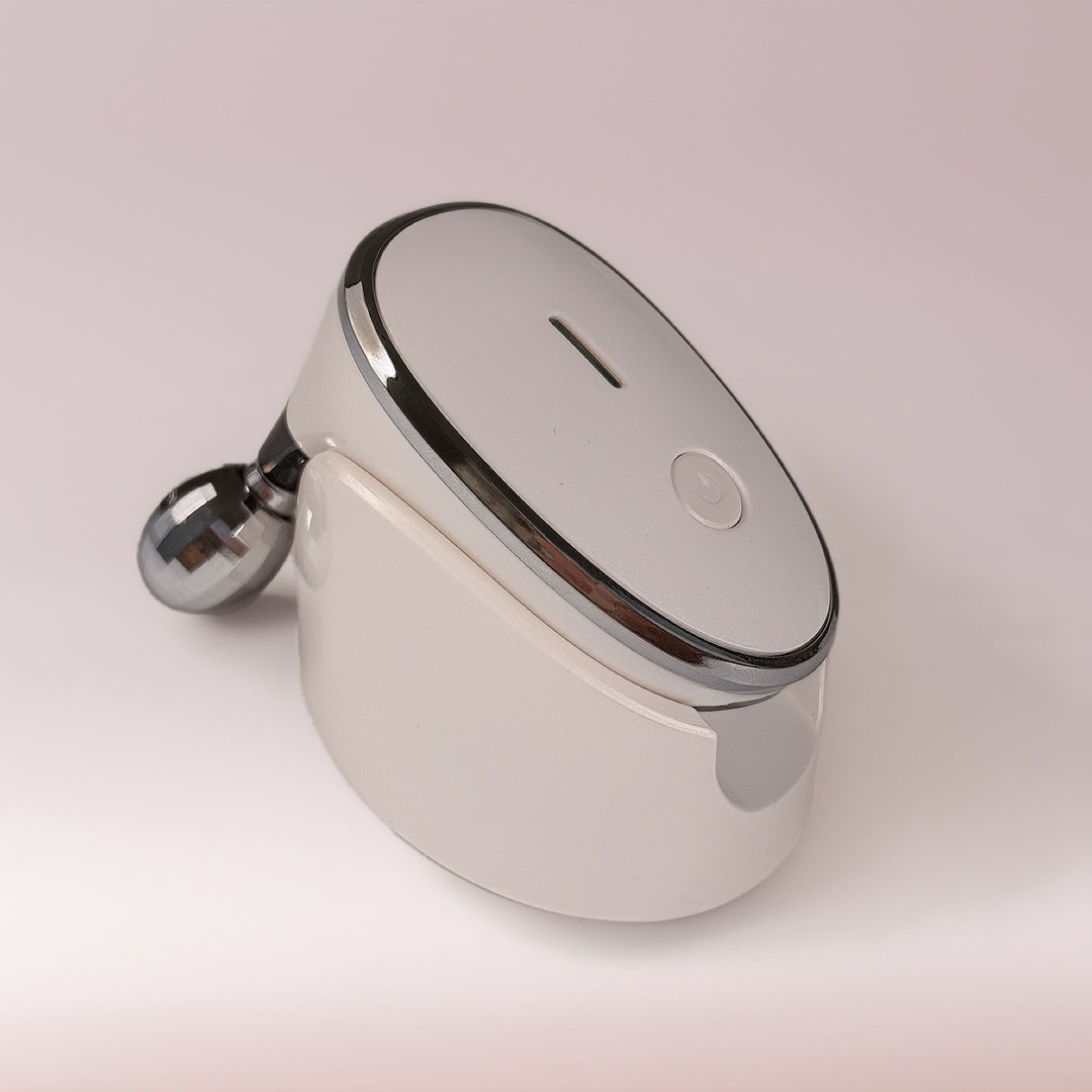 White 3D Roller Face Massager