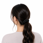 Skinny Silk Scrunchie in Noir
