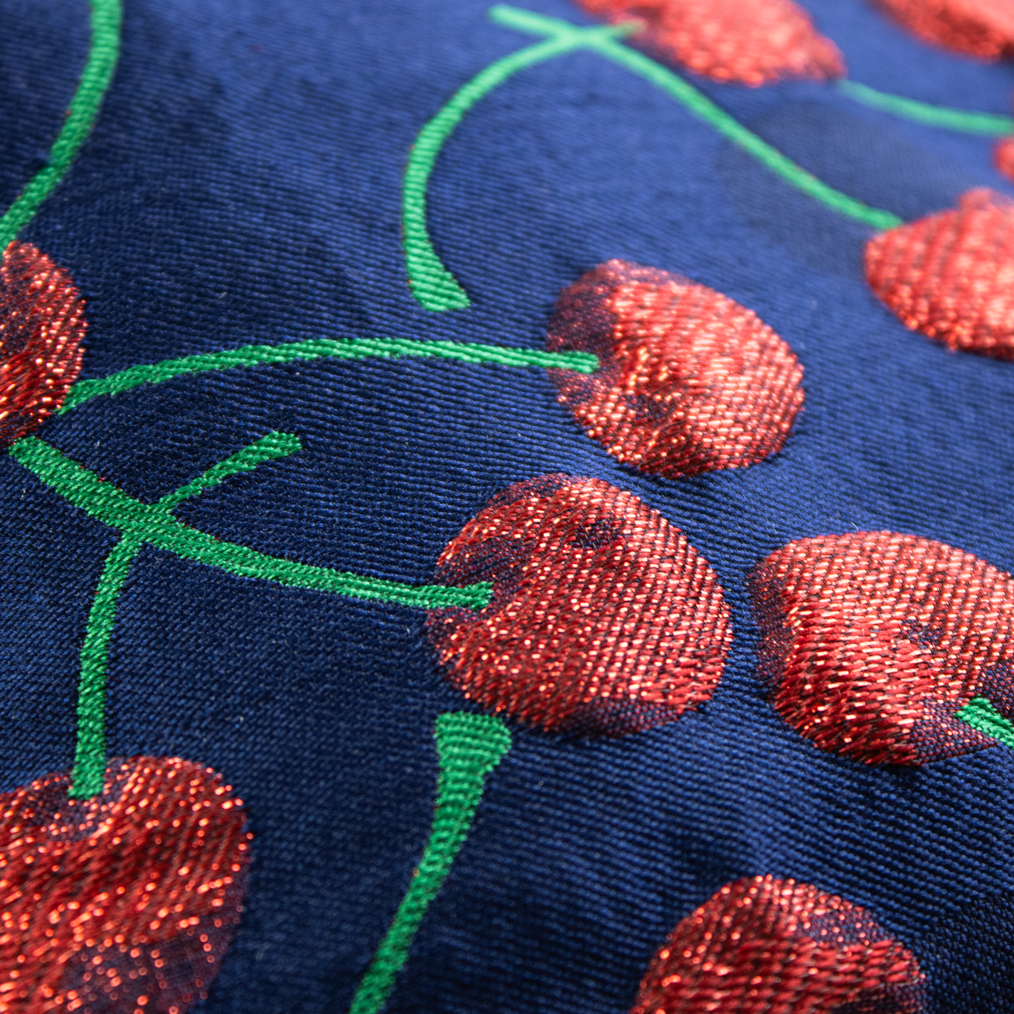 Blue red Beauty Pouch Rouge Cherry