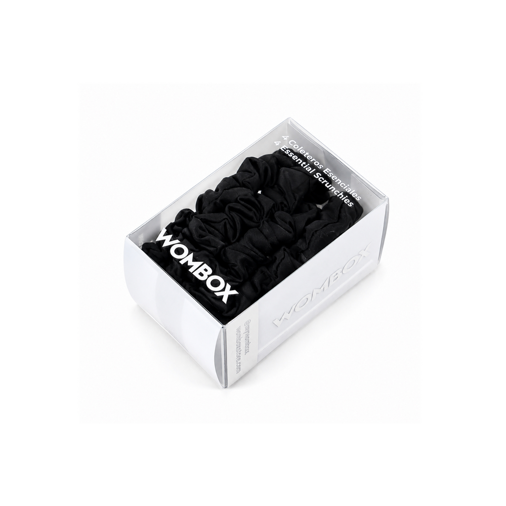 Skinny Silk Scrunchie in Noir